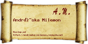 Andráska Milemon névjegykártya